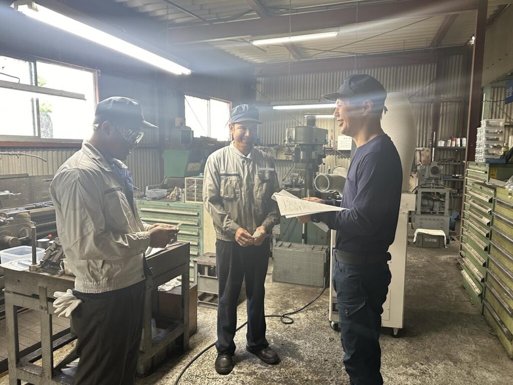 機械加工職種技能実習生2名　３級実技試験