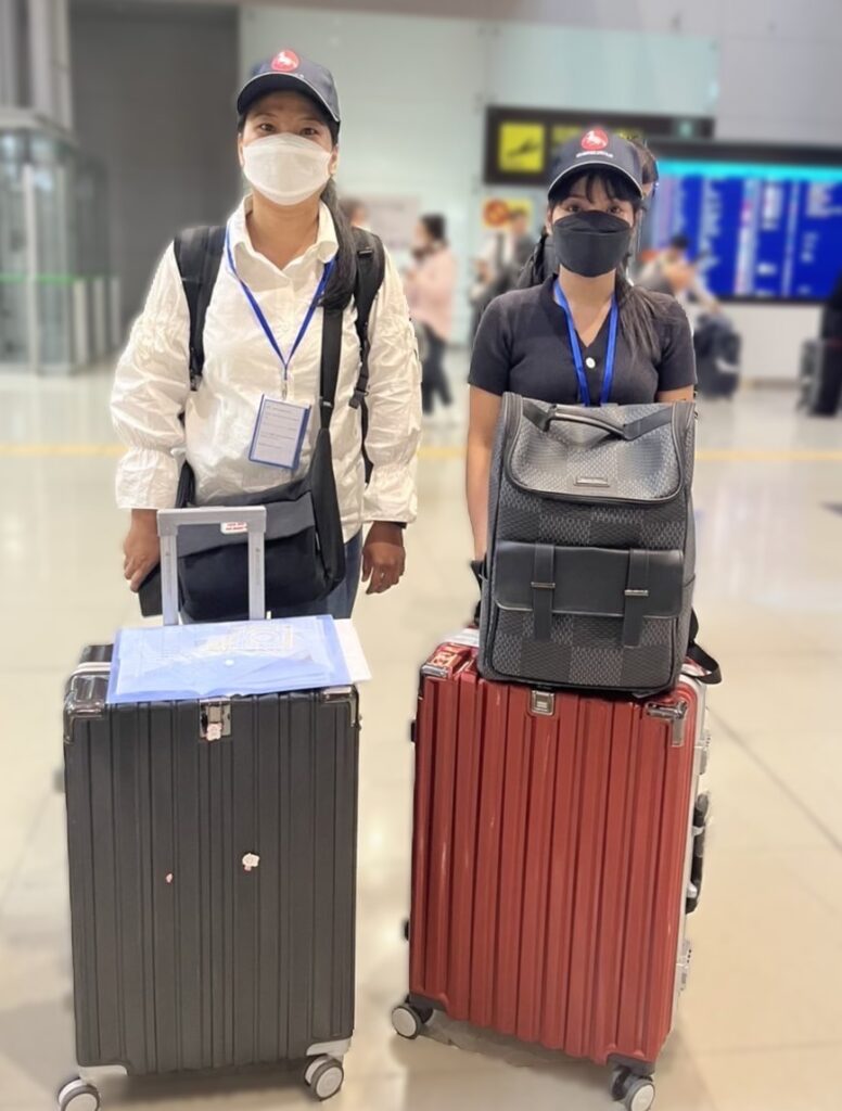 宿泊職種カンボジア技能実習生が2名入国