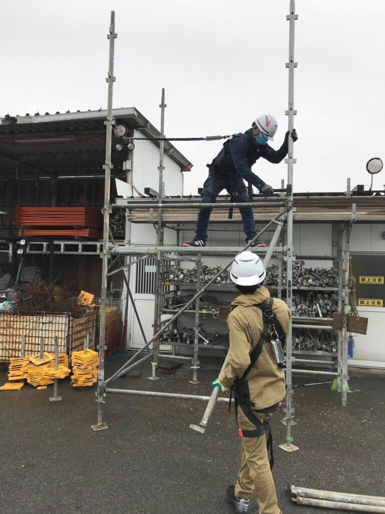 実習生現場訪問の様子